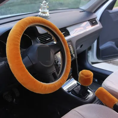 Winter Wool Car Cover Plush Steering Wheel