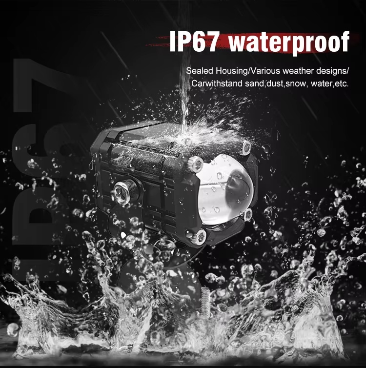 2pcs M5 Spotlight Ultra Bright LED Fog Lights, Headlights, Motorcycles, Cars, Projectors, Waterproof, Universal, Suitable For Motorcycles, SUV, Small, Auxiliary, Spotlight, 12W