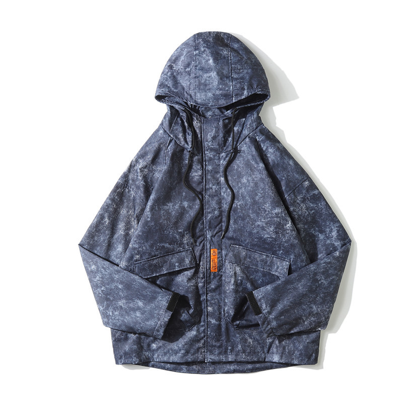 Street Jacket Men's Hip Hop Loose Casual Hooded Workwear Jacket