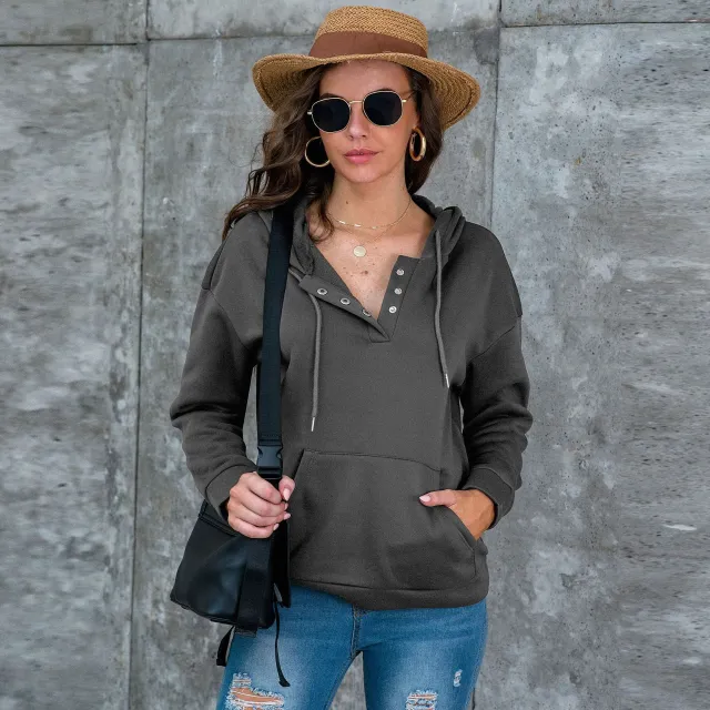 European And American Women's Fashion In The Fall Of Grey - Shop at LoveMi