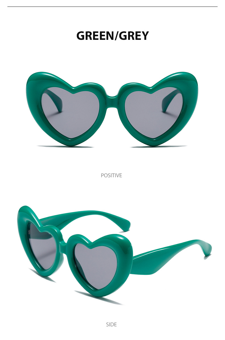 Title 10, Heart Shape Sunglasses Thick Frame Love Glasses...