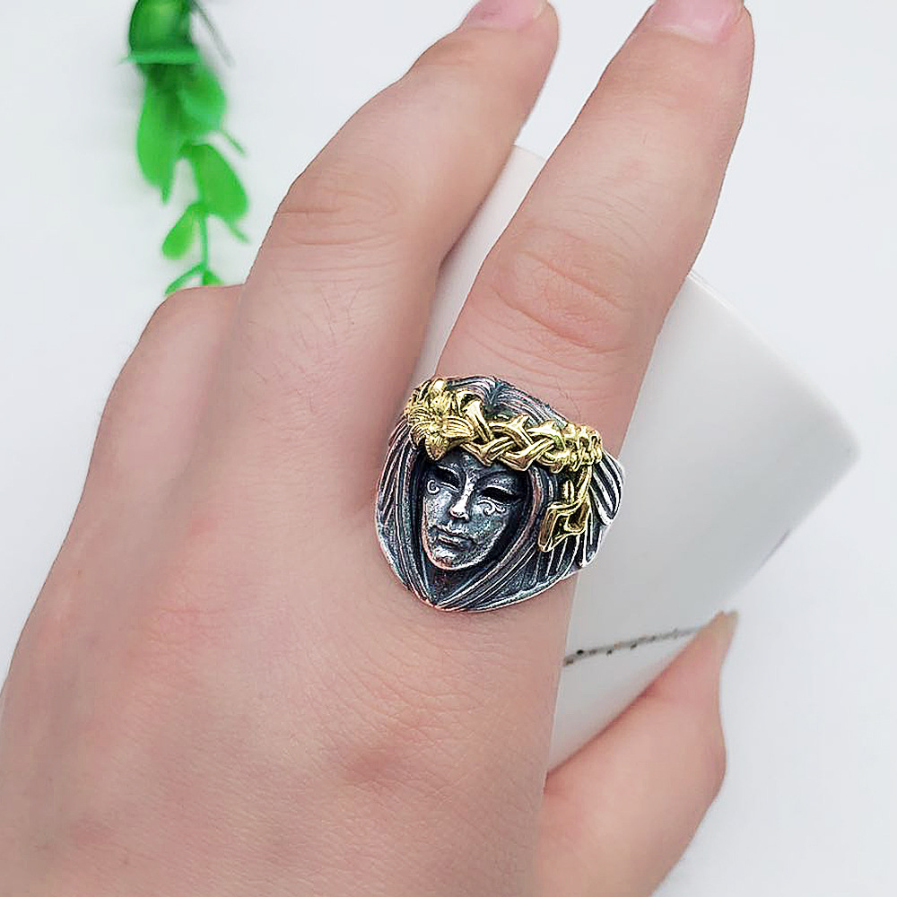 Men's Ring Vintage Goddess Shape