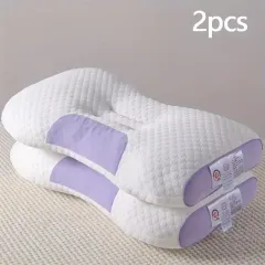 YBZ 3D Knitted Cotton Massage Pillow 2pack - Purple - View 1