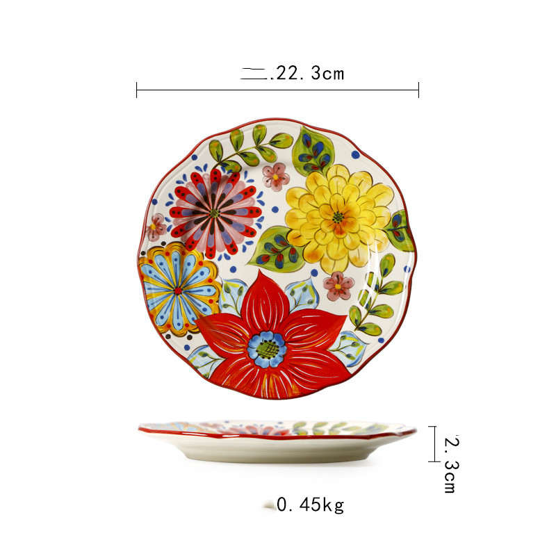 Title 7, Hand-painted Western Ceramic Tableware Irregula...