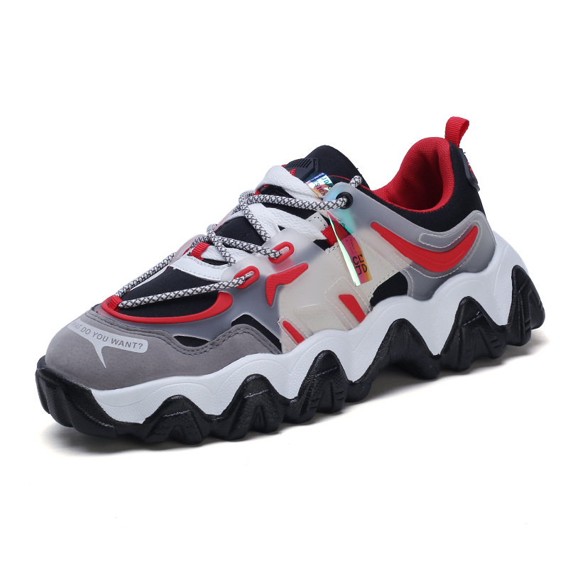 Title 3, Mesh-Sneaker mit gewellter Sohle im alten Stil ...