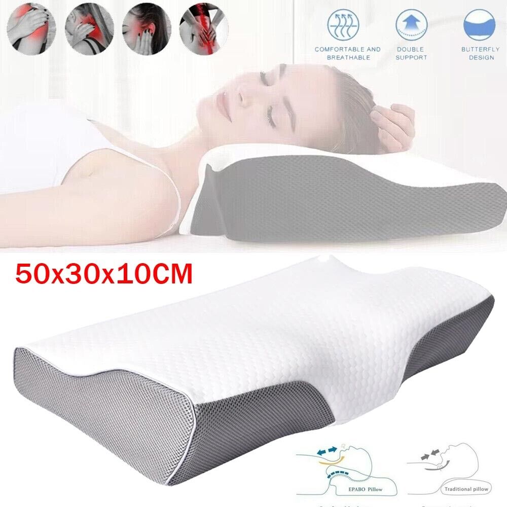 Contour Memory Foam Pillow For Neck Shoulder Pain Relief Sleeping Side Sleeper