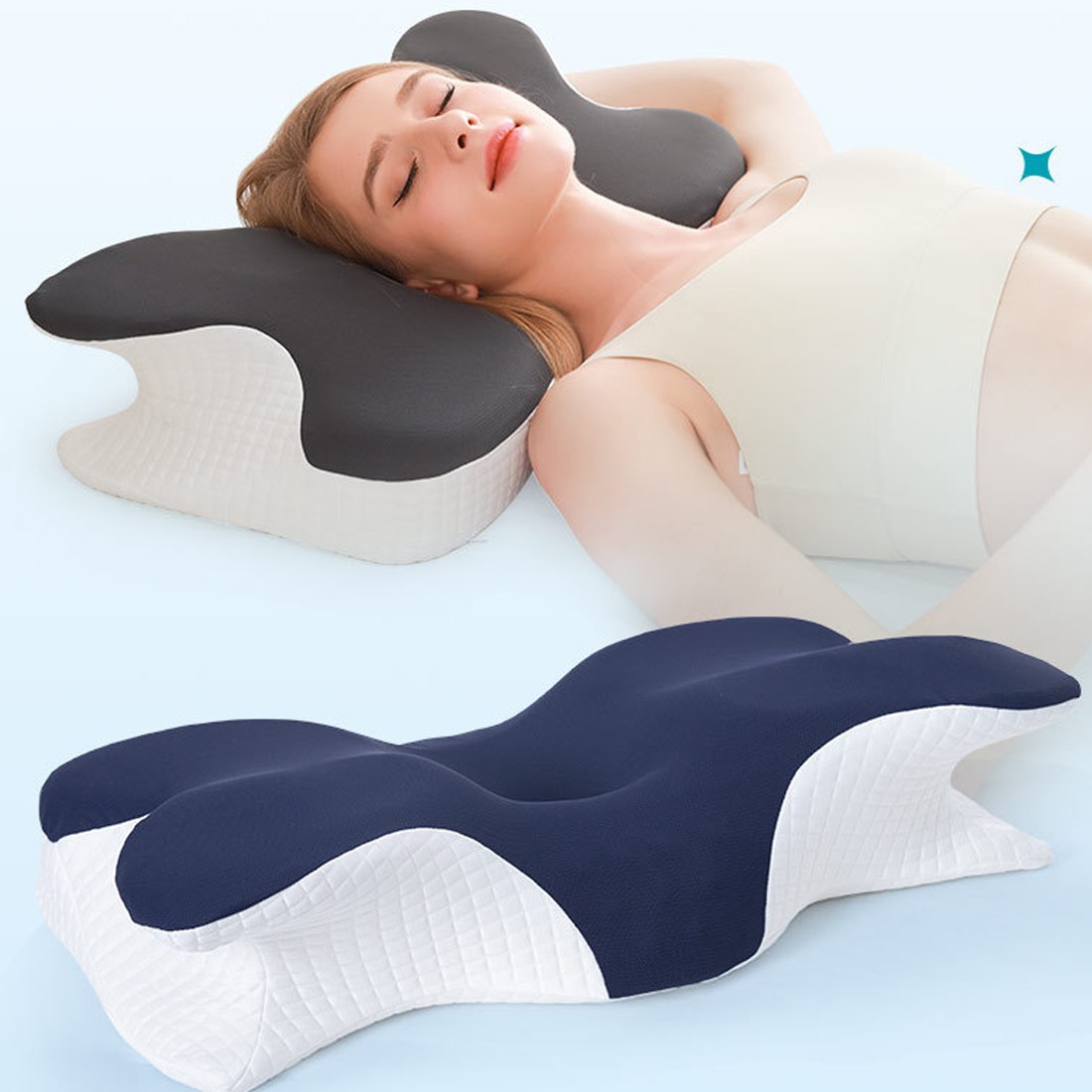 NEW Ergonomic Memory Foam Pillow For Neck Shoulder Pain Relief Sleeping Side — image 8