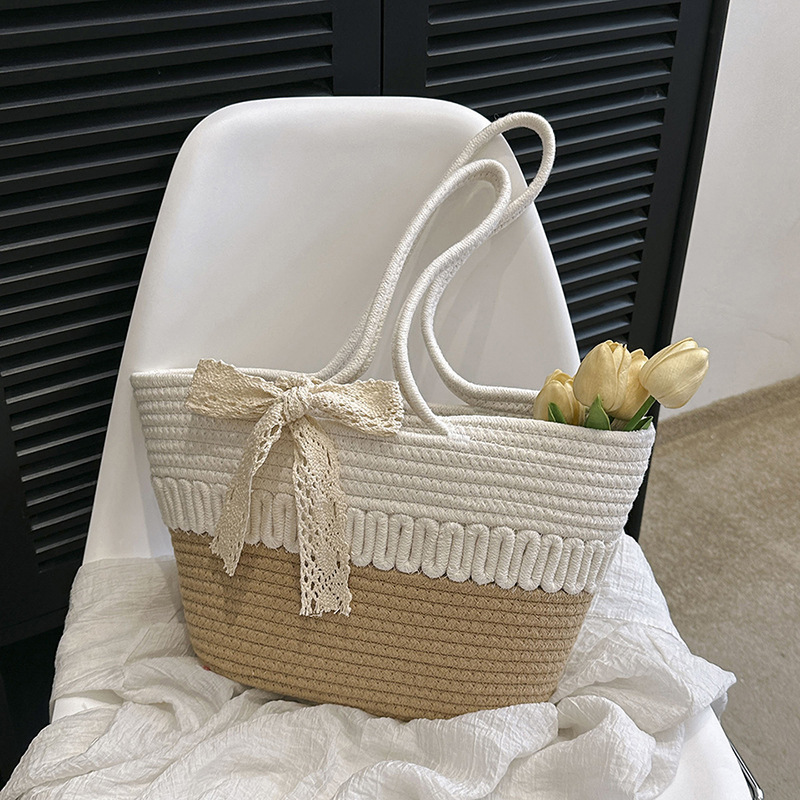 Title 3, Large Capacity Woven Fashion Gentle Elegant Han...