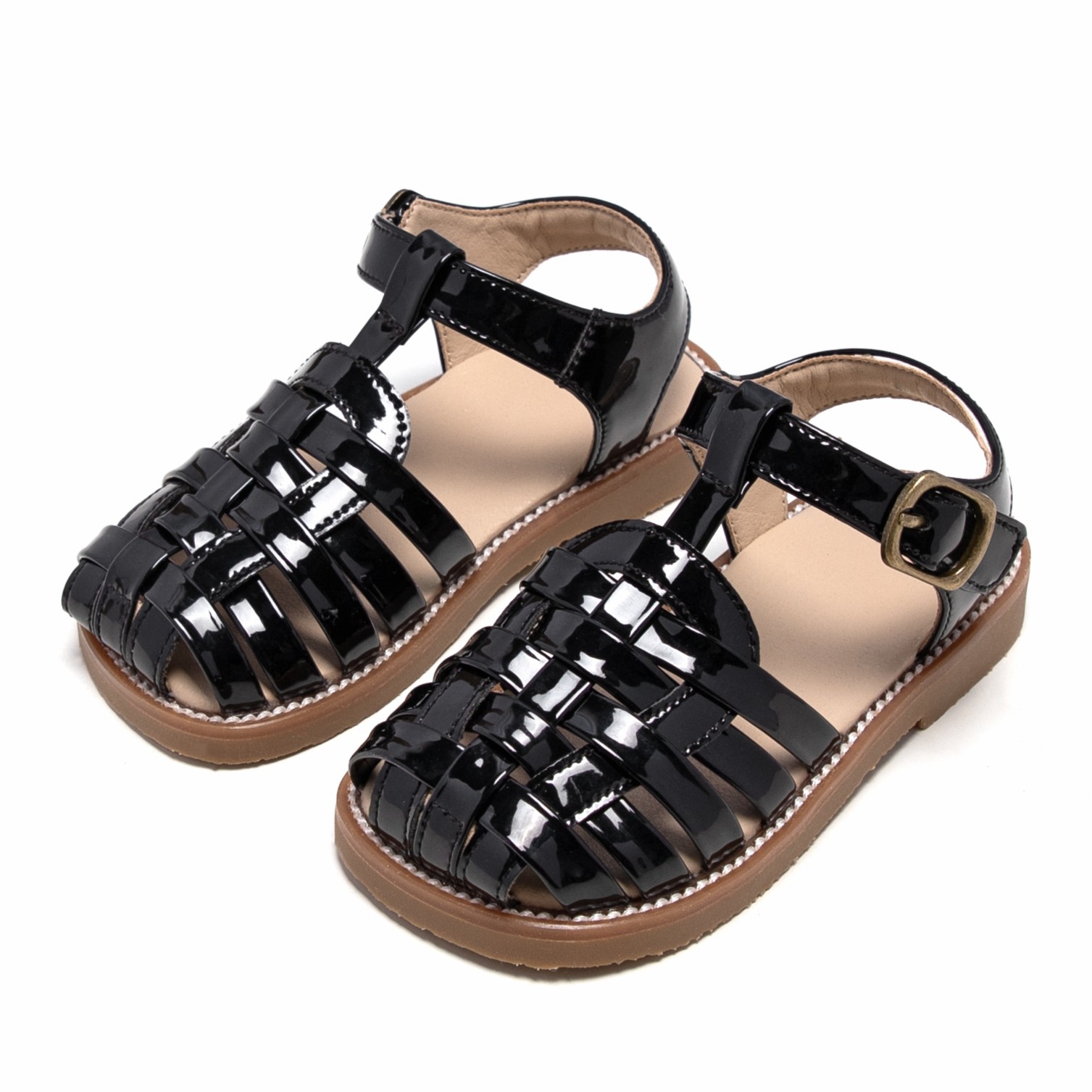 Title 5, Summer Girl All-match Retro Closed Toe Woven Sa...