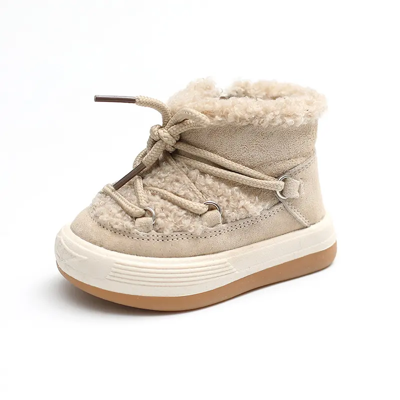 Female Baby Toddler Shoes High-top Boys Snow Boots Plus