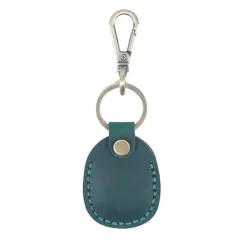 Induction Card Bag Hand-sewn Leather Pendant - Green - View 1