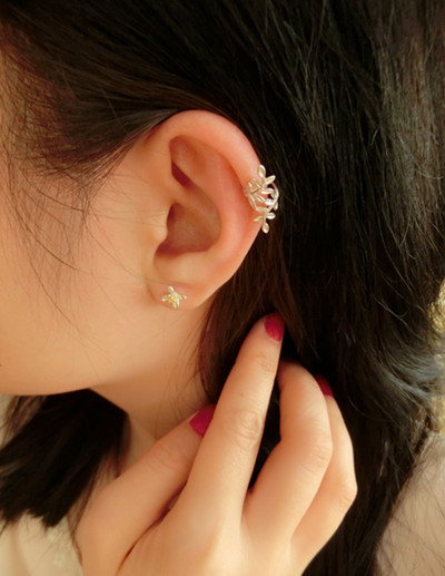 Title 3, Fashion Leaves Sterling Silver Ear Clip