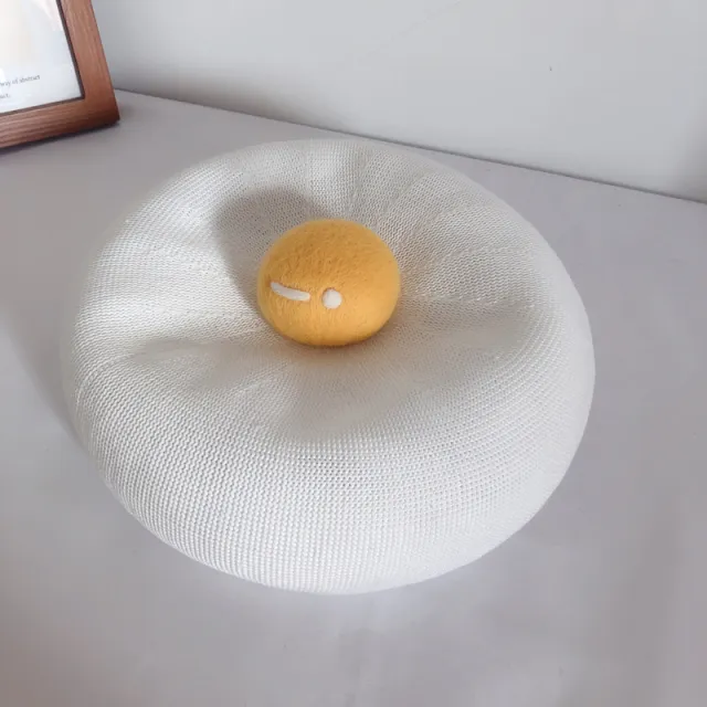 Thin Breathable Cute Poached Egg Beret Spring Summer Breathable - Shop at LoveMi