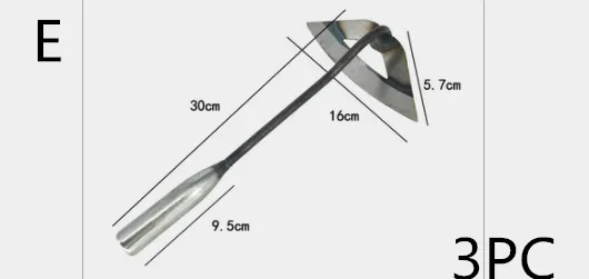 All manganese Steel Gardening Hand held Hoe All steel Hardened Hollow Hoe 3Pc Style E - Shop at LoveMi
