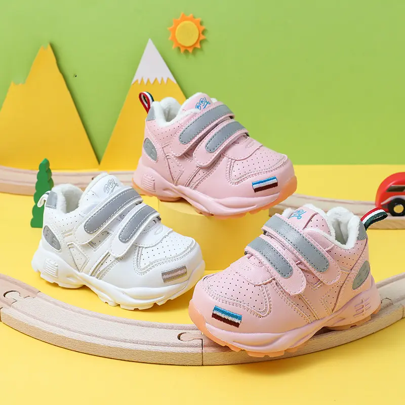 Girls Plus Fleece Two Cotton Shoes Thickened