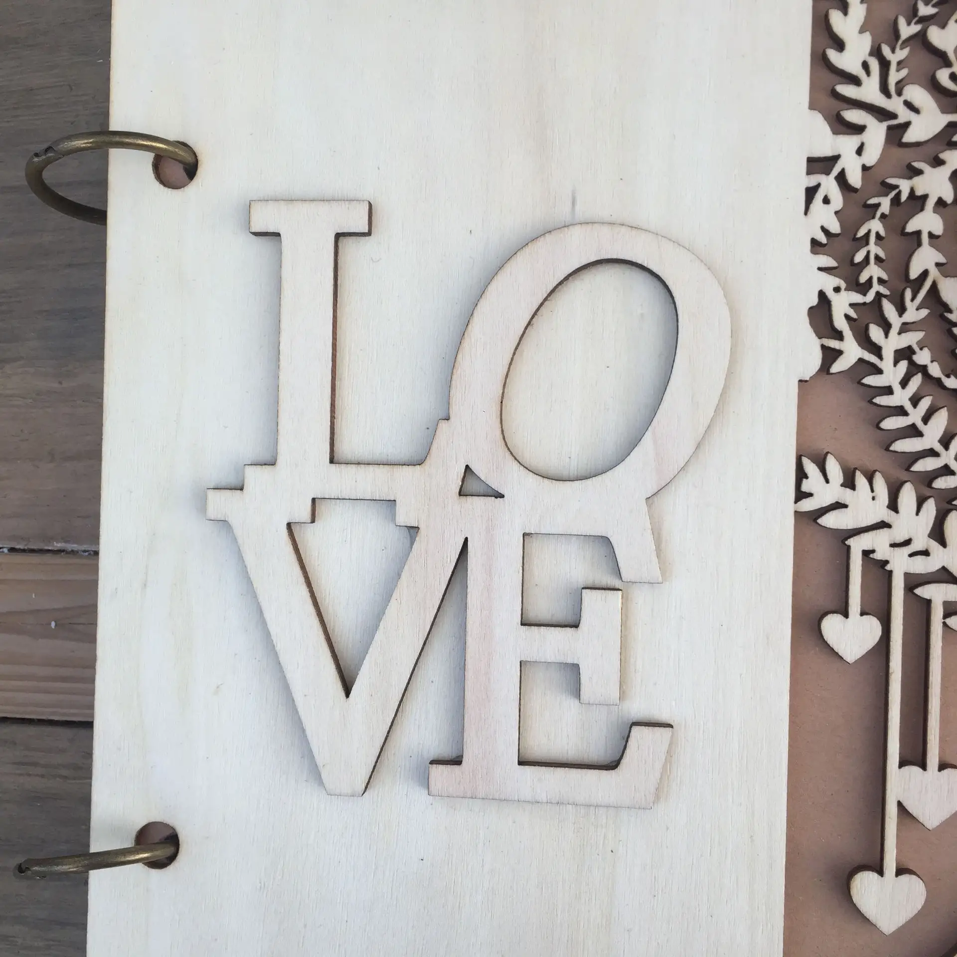 Wooden Wedding Guest Book, 3D Cutout Love Tree Photo Album, Wedding Day Memory Scrapbook With Birdcage Photo Frame, Wedding Party Keepsake Sign In Book