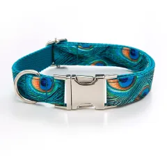 Zinc Alloy Buckle Big Dog Collar - Blue - View 1