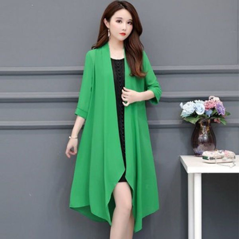 Title 7, Summer Chiffon Shirt Mid-length Ultra-thin Coat