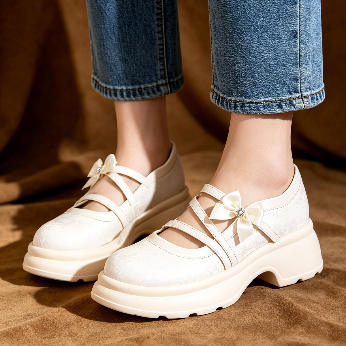 Bow Detail Mary Jane Platform Shoes – Sarah Express
