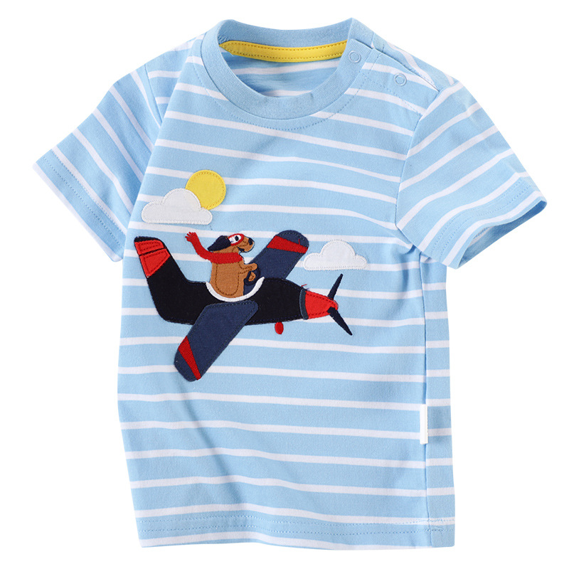 Title 6, Baby-T-Shirt mit Cartoon-Muster und Naht, kurzä...