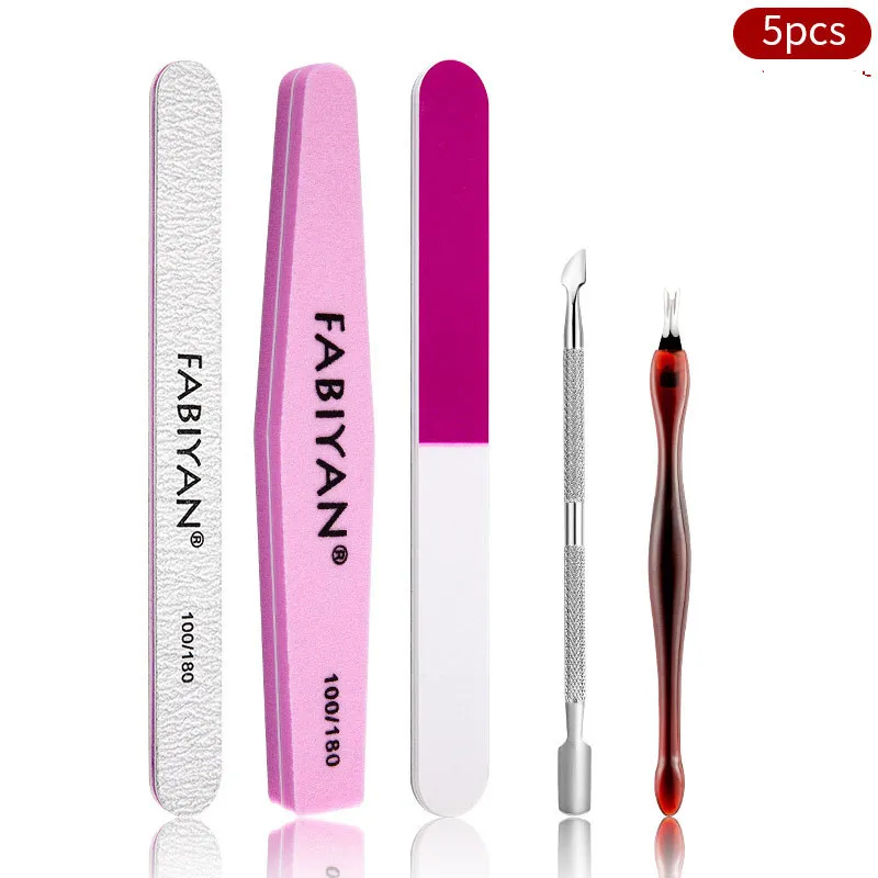 Polishing Nail File Polishing Strip Nail Art Tool Set - 5Piece Set