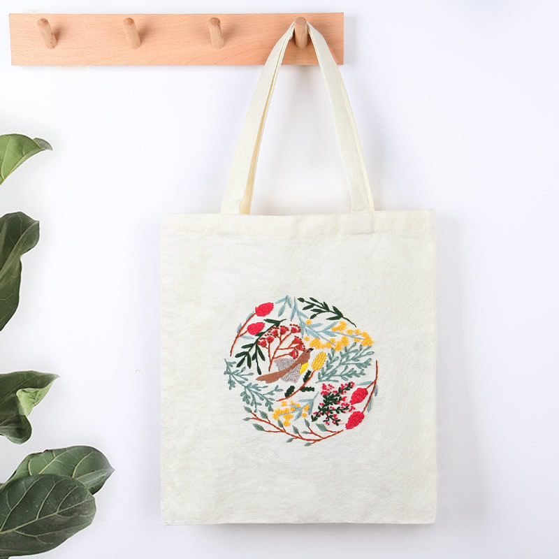 Embroidered Diy Material Canvas Bag Kit B521 - Shop at LoveMi