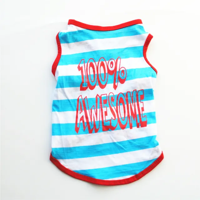 Summer Cotton Thin Dog Clothes Cool Vest Pets Supplies Blue - Shop at LoveMi