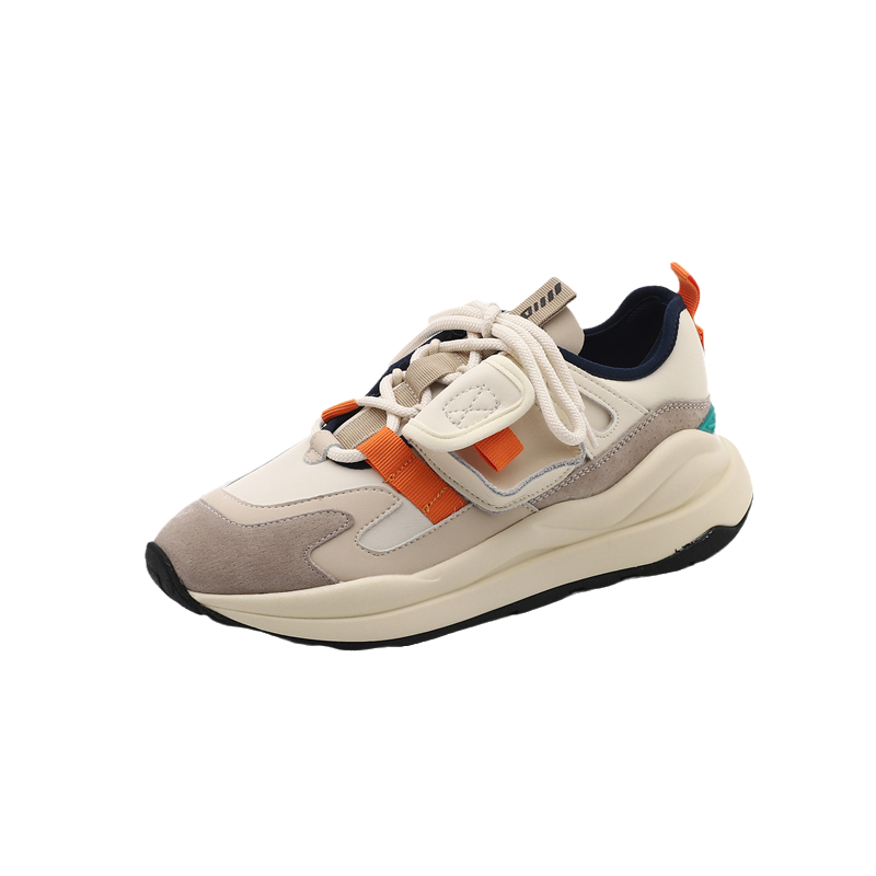 Faux Leather Running Sneakers