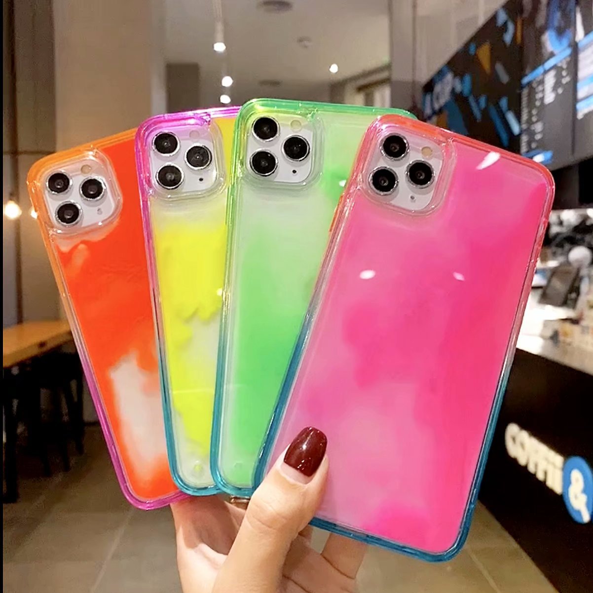 Capa de celular areia movediça dinâmica líquida