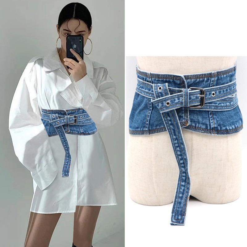 Fashion Denim Tunic Women's Decorative Shirt Coat Outerwear