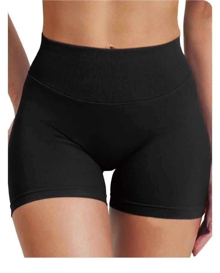 3-Pack Seamless Butt-Lifting Biker Shorts, High-Waist Tummy-Control Stretch Yoga Shorts For Women