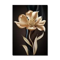 Living Room Decoration Painting Custom Sofa Background Wall Crystal Porcelain - Gold - View 1