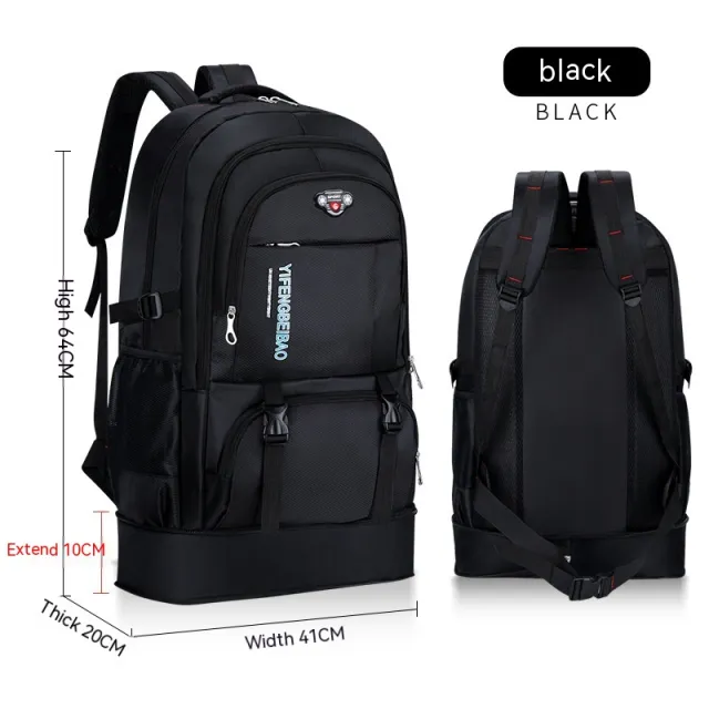 Waterproof Travel Mountain Climbing Outdoor Large Capacity Backpack Black - Shop at LoveMi