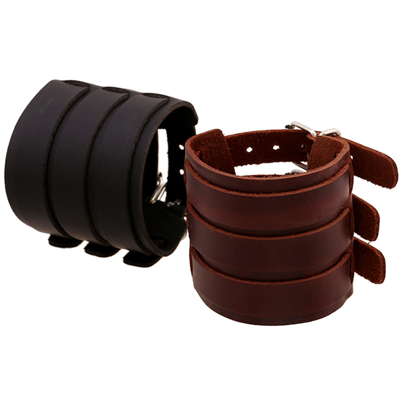 European And American Foreign Trade Export Jewelry Punk Cowhide Bracelet