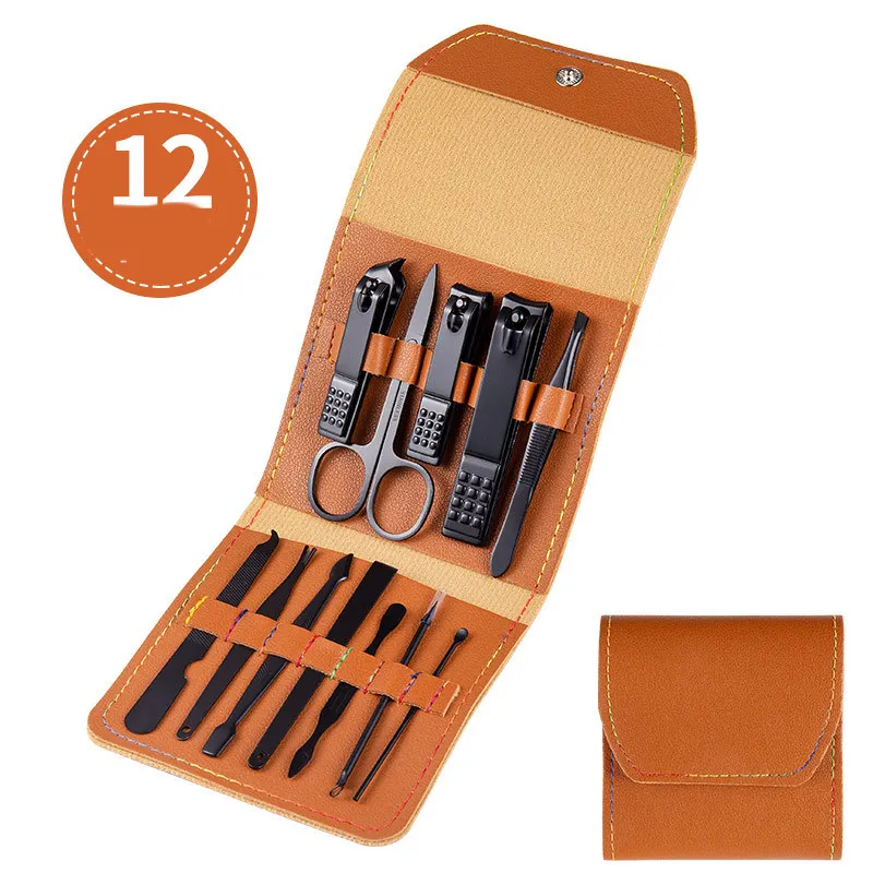 Professional Scissors Nail Clippers Set Ear Spoon Dead Skin Pliers Nail Cutting Pliers Pedicure Knife Nail Groove Trimmers - 14 Style
