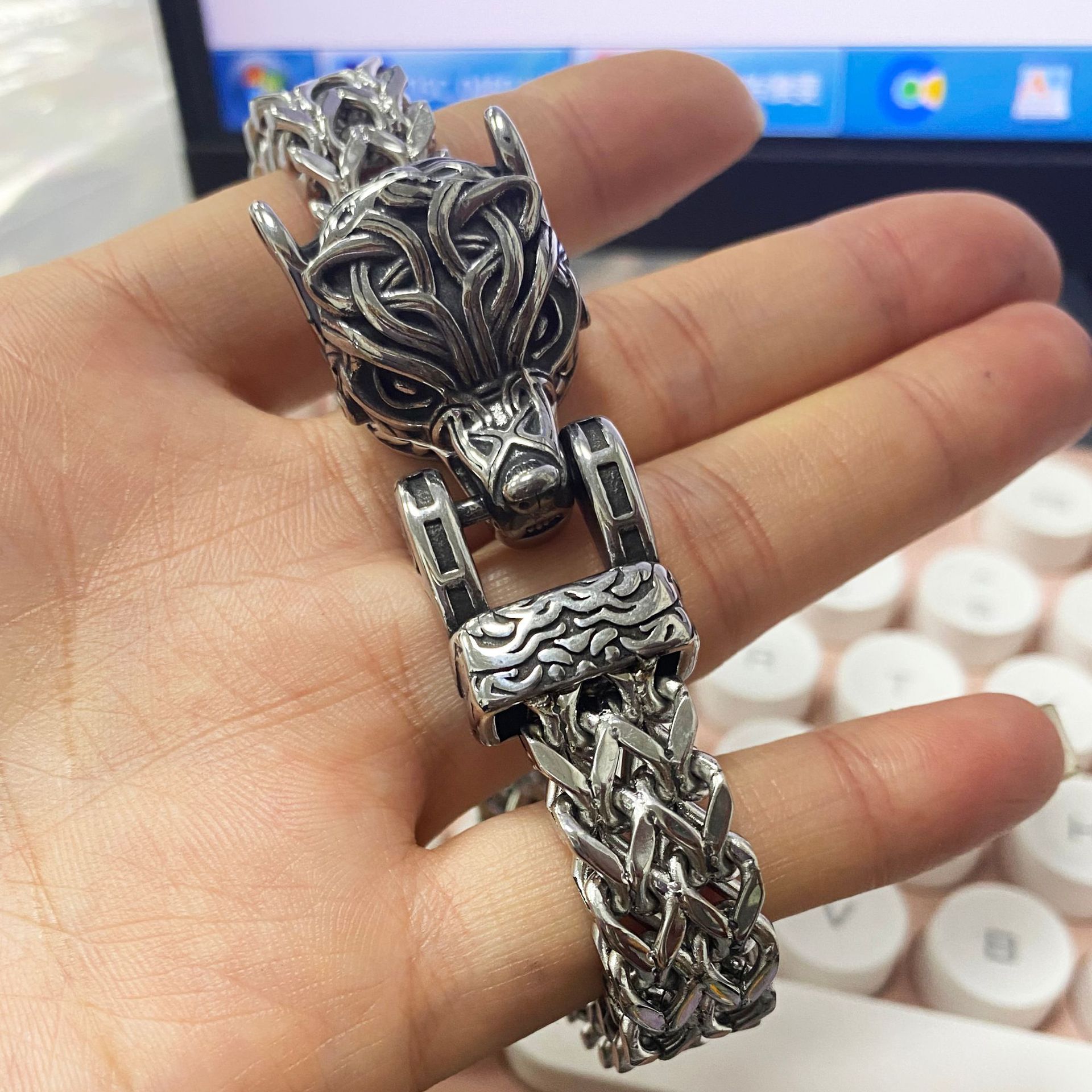 Men's Bracelet Vintage Punk Stainless Steel