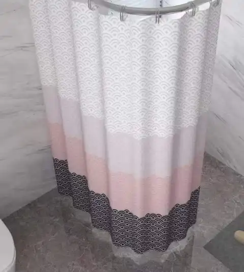 Polyester Waterproof and Mildew Proof Bathroom Partition Curtain Shower