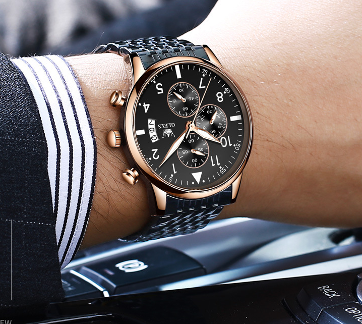 Multi-function Chronograph Quartz Watch Night Light Waterproof - Image 7