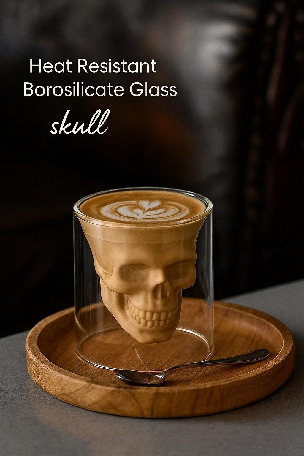 Handmade Skull Double Wall Glass Cup For Coffee Tea Or Cocktails 2