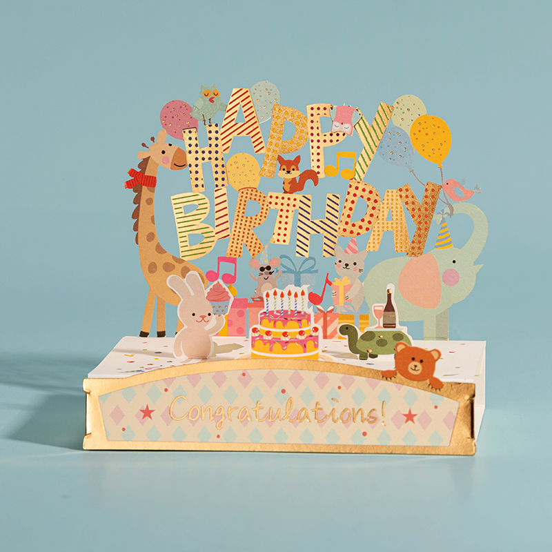 Birthday Card Three-dimensional Creative High-end Writing Small Card