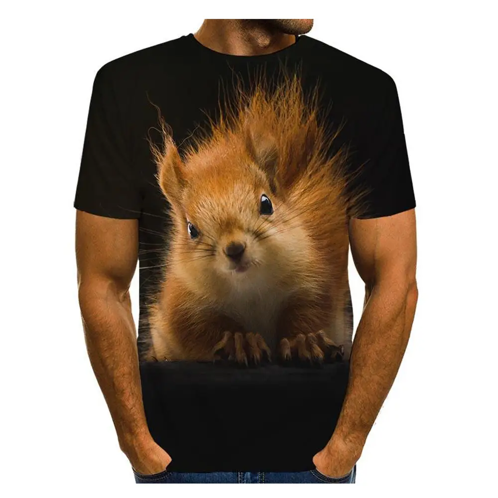 T-shirt 3D Printing Animal Print T-shirt Cute Top