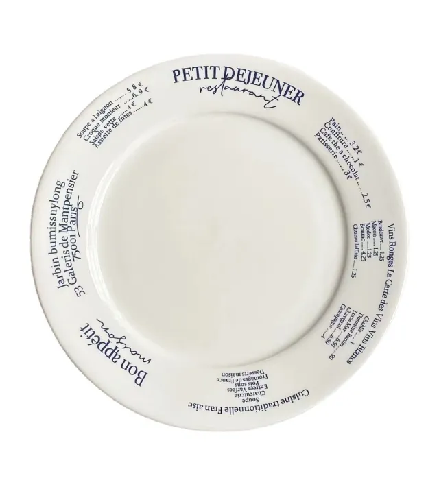Ceramic Disc Oval Plate Dessert Plate Set For Breakfast 8Inch Letter Lace Plate - Shop at LoveMi