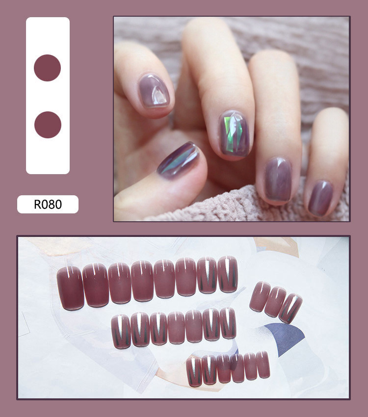 Nail Art Finished Fake Nail Scrub Nail  Patch Wearable