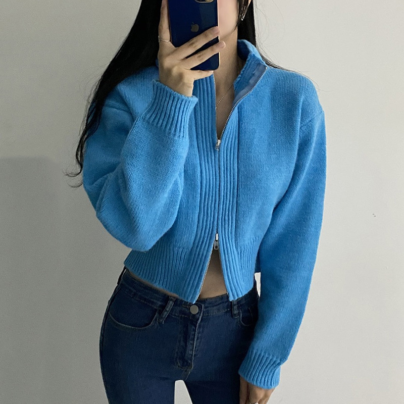 Design Loose Versatile Long-sleeved Short Knitted Sweater