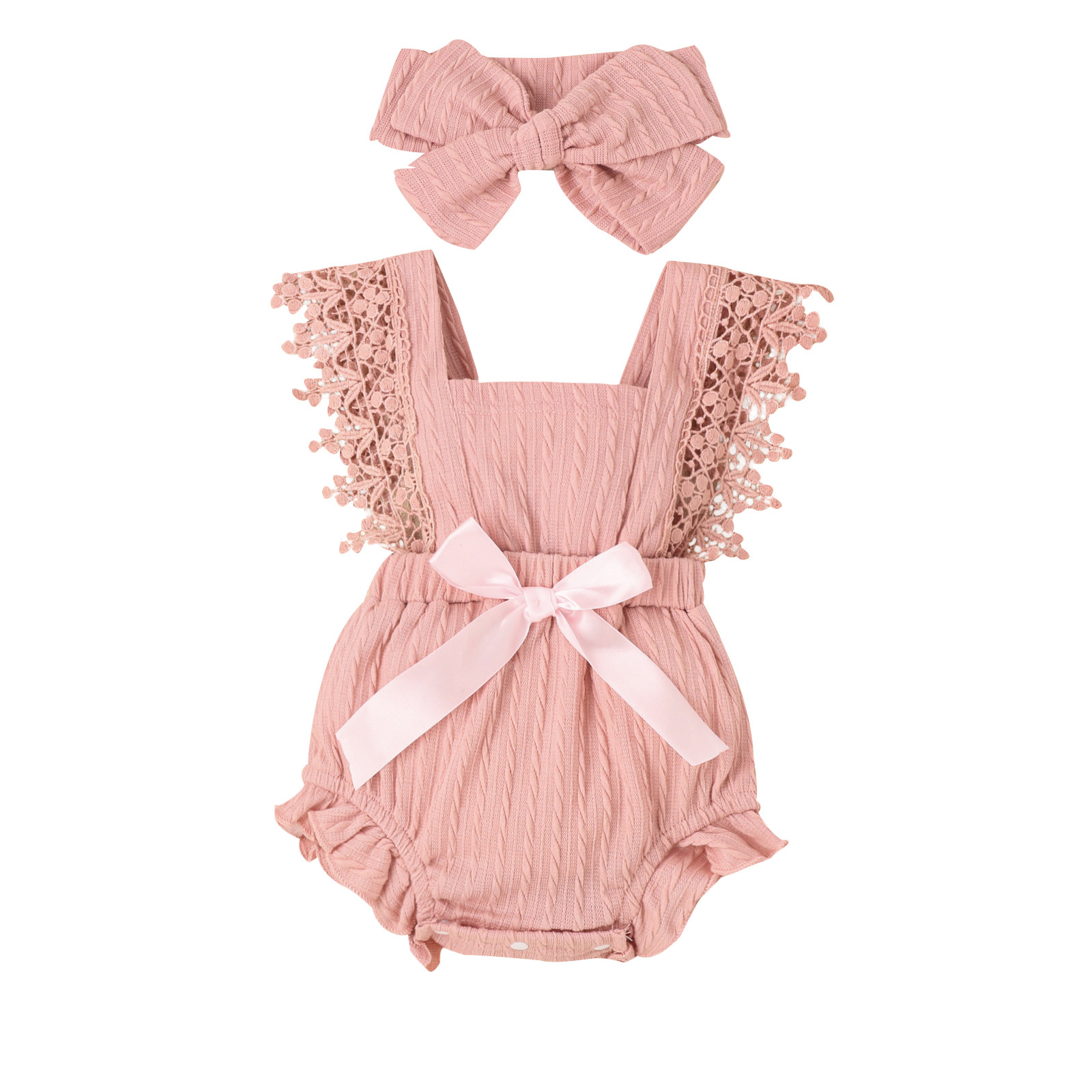 Girls' Crawling Suit Made Of Pure Cotton Ins Style Romper One Piece Sleeveless