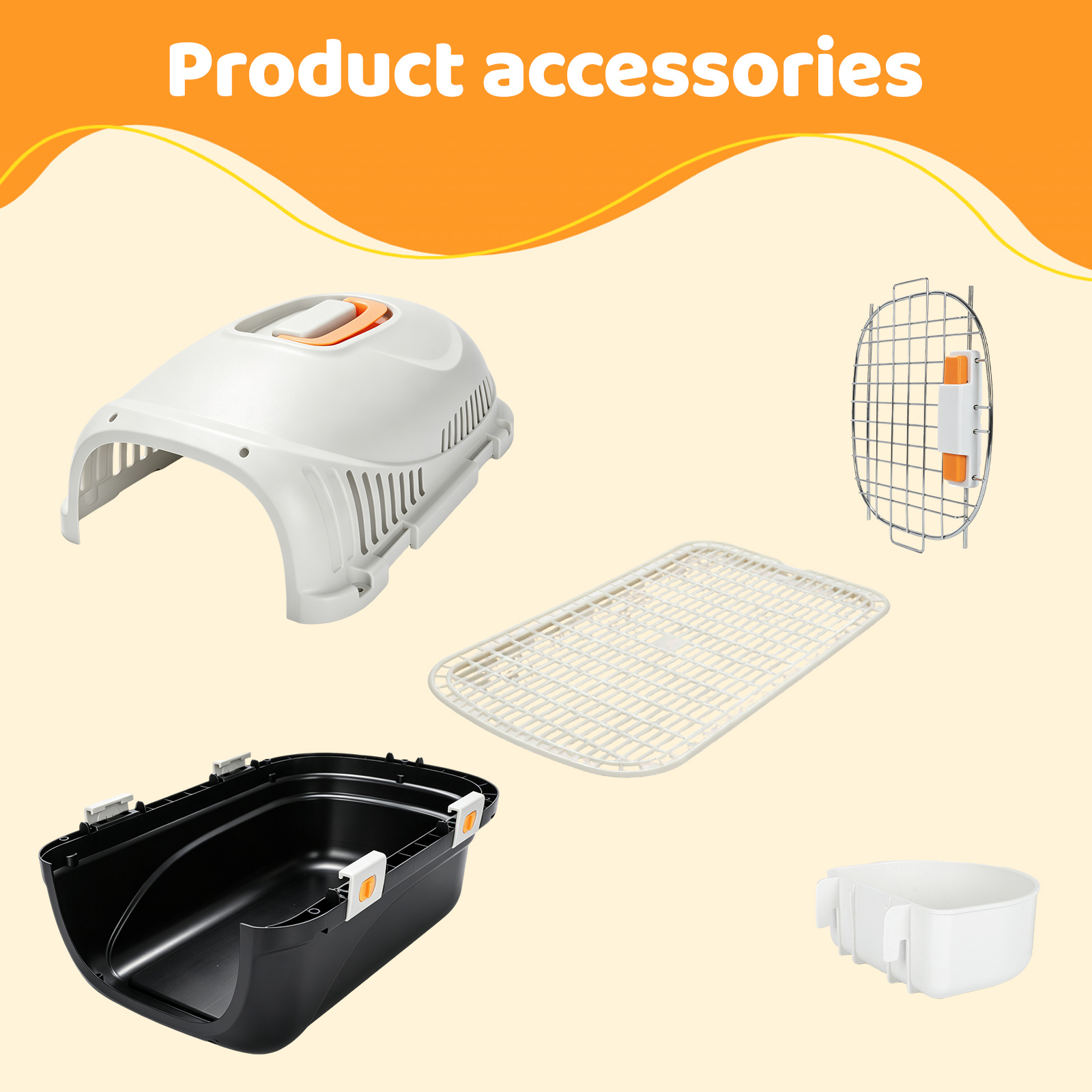 Plastic Cat Carrier Top Load For Small Dogs And Cats 49 X 32 X 32 Cm — image 2