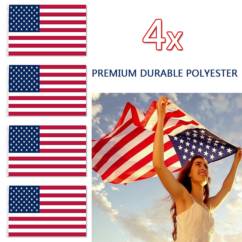 American Flags For Outside 3X5 FT USA Flag Premium US Flag 90X150cm Heavy Duty Outdoor Large Nylon Flag Stars With Brass Grommets 4Pcs - Shop at LoveMi
