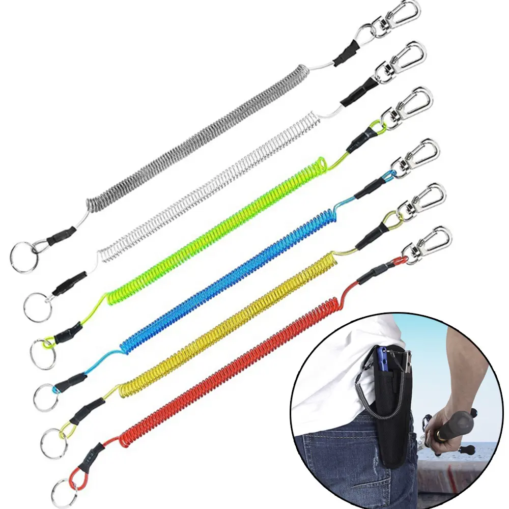 Max Stretch Plastic Spring Elastic Rope Anti-lost Phone Keychain
