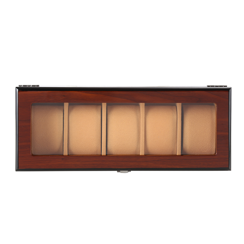 Storage window display box jewelry box (chocolate-3slots)
