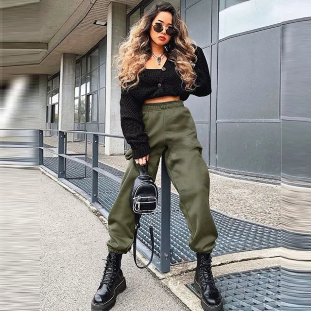High Waist Casual Sports Thickened Warm Sweater Leggings Army Green - Shop at LoveMi